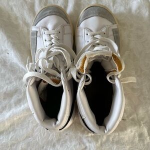 Kids High-Top Sneakers - White and Gray